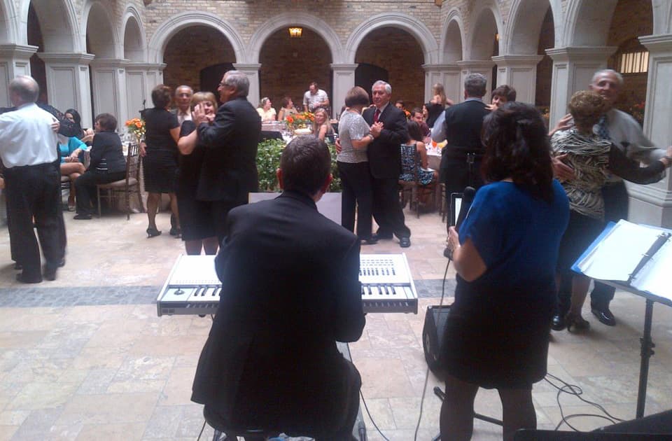 Frank Baggetta with his ensemble band at a private event